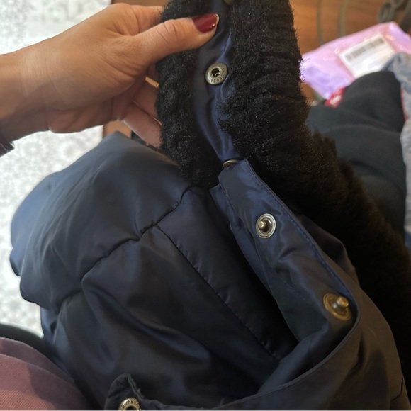 Lauren Ralph Lauren Full Zip Down Puffer Jacket Fur Hood Women's Medium Petite - Picture 8 of 10